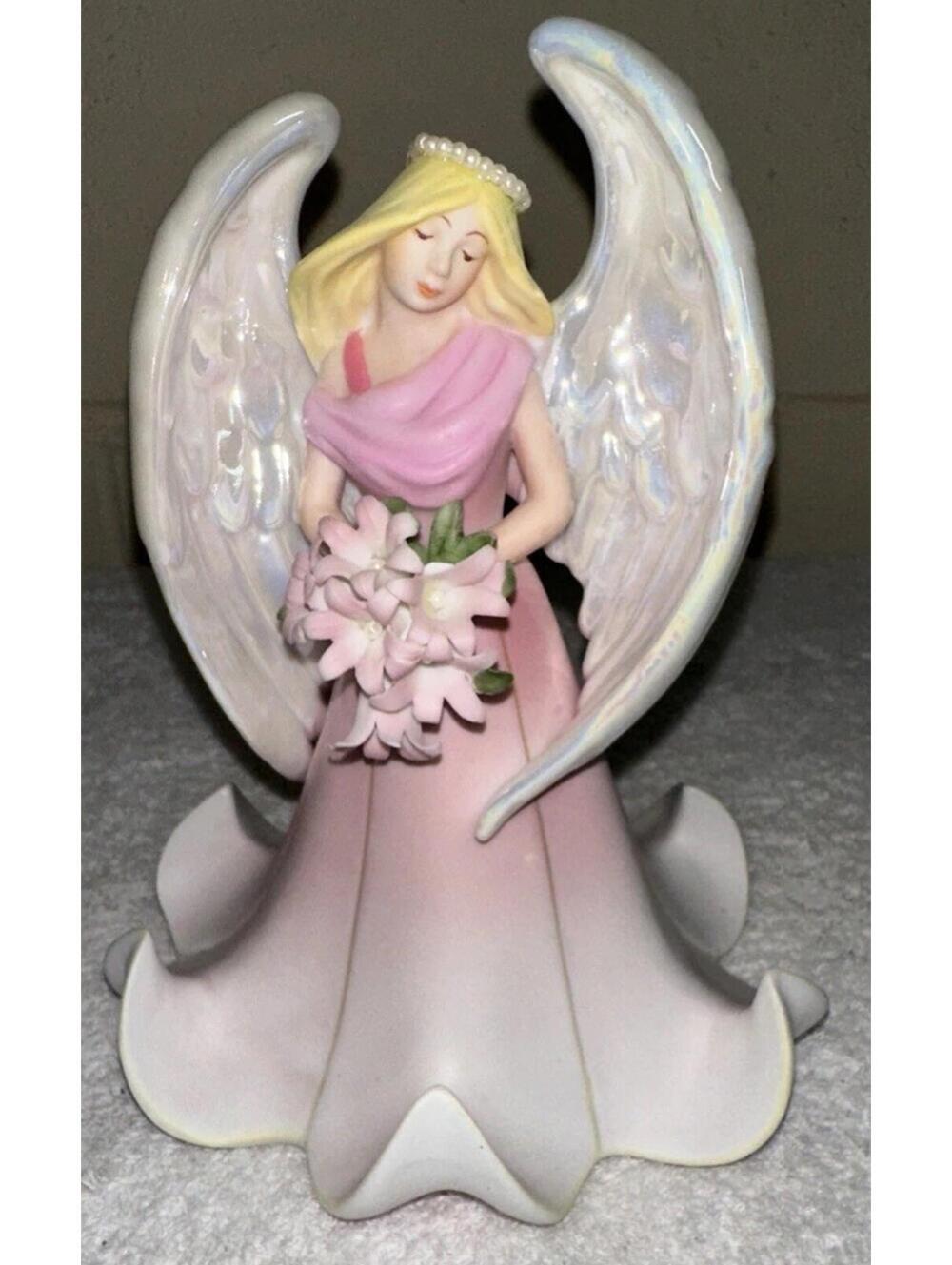 2006 Lily Angel Porcelain Figurine Avon Joyful Flower Bride Wedding Gift Collect